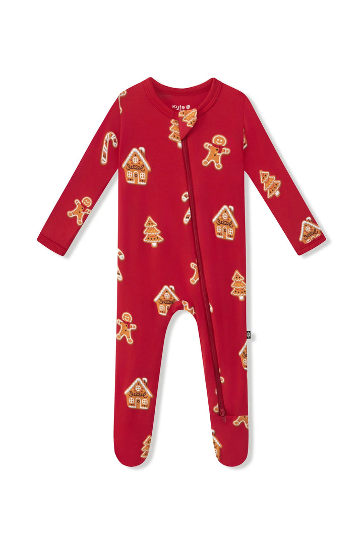 Kyte Baby Zippered Bamboo Footie | Gingerbread