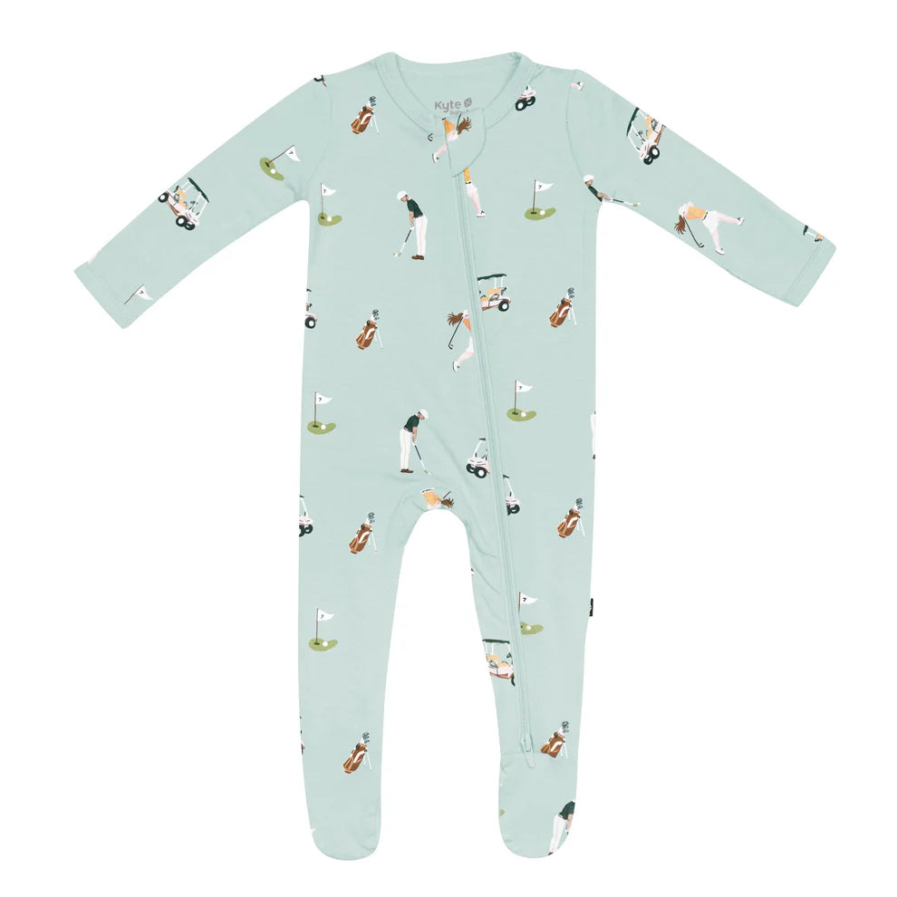 Kyte Baby Zippered Bamboo Footie | Golf