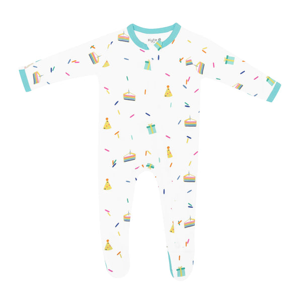 Kyte Baby Zippered Bamboo Footie | Cloud Party