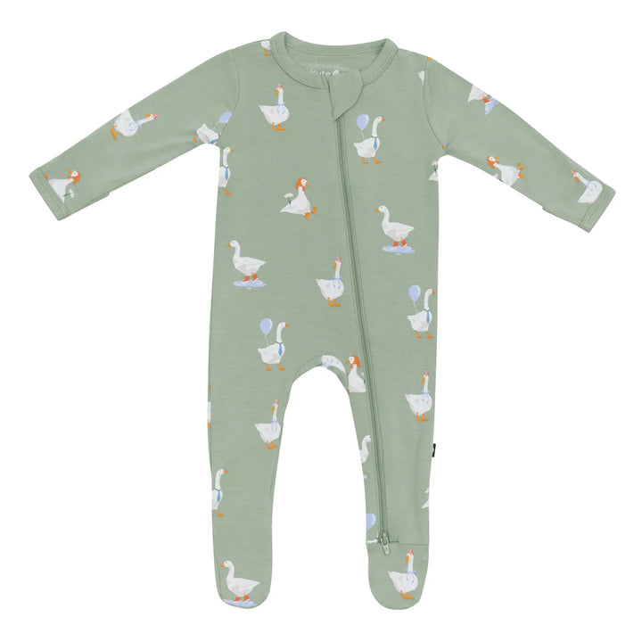 Kyte Baby Zippered Bamboo Footie | Silly Goose