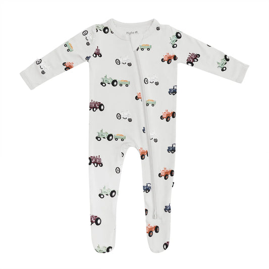 Kyte Baby Zippered Bamboo Footie | Tractor