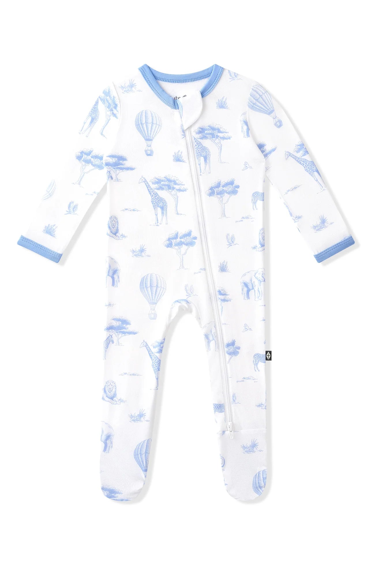 Kyte Baby Zippered Bamboo Footie | Toile Safari