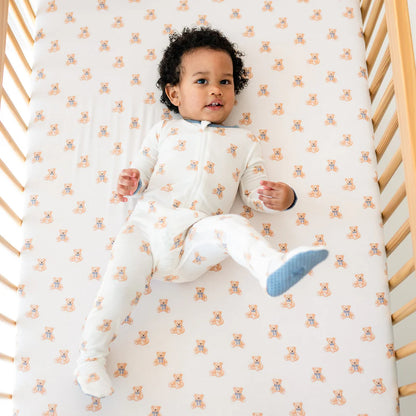 Kyte Baby Zippered Bamboo Footie | Teddy Bear