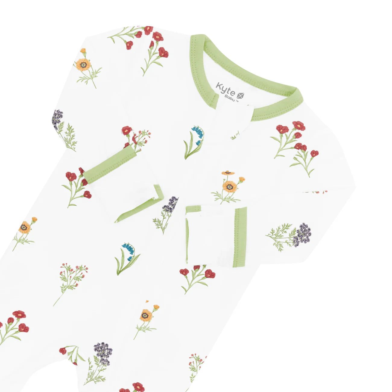 Kyte Baby Zippered Bamboo Footie | Wildflower