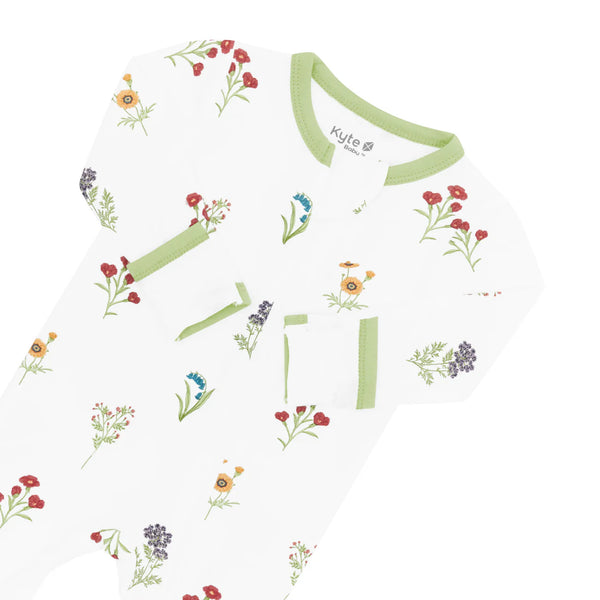 Kyte Baby Zippered Bamboo Footie | Wildflower