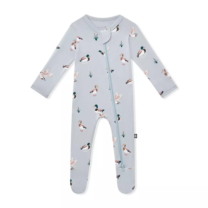 Kyte Baby Zippered Bamboo Footie | Mallard Duck