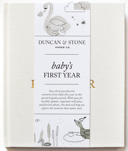 Baby's First Year Memory Book & Photo Album |  Dusty Rose