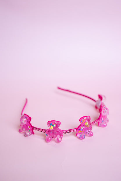 Teddy Bear Crystal Halo Thin Headband