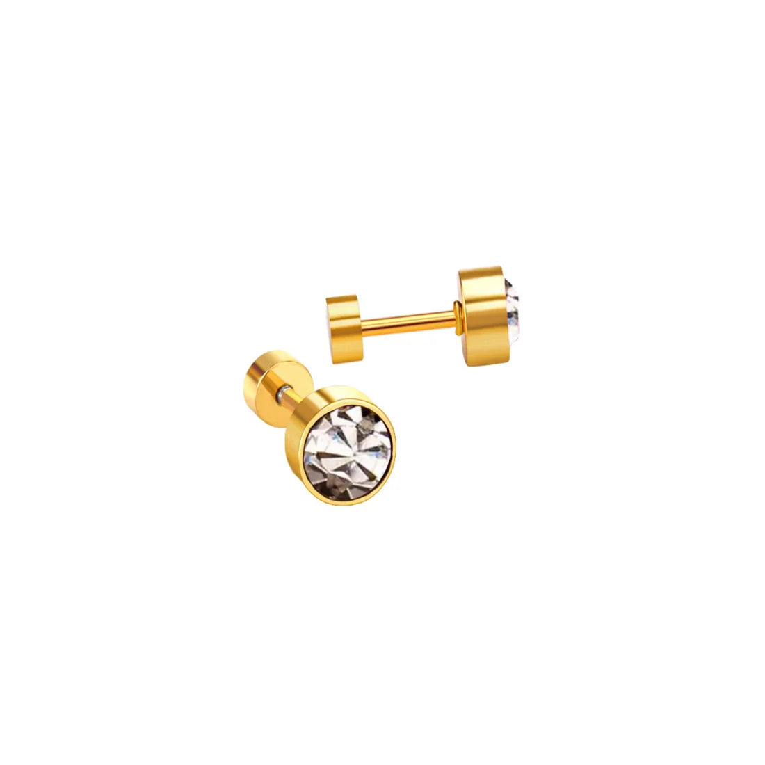 Screwback Stud | 3mm Juliet | Clear