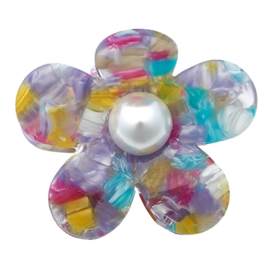 Gigi Pearl Center Hair Clip | Rainbow