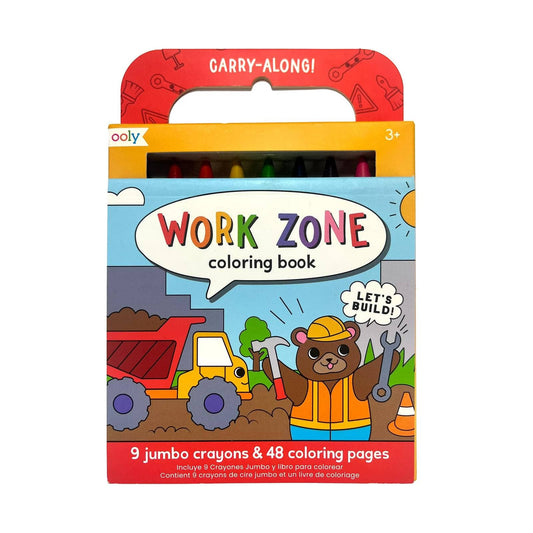 Carry Along Crayons & Coloring Book |  Work Zone