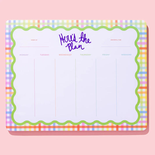 Weekly Planner - "Okay, Here's The Plan" - 52 Sheets