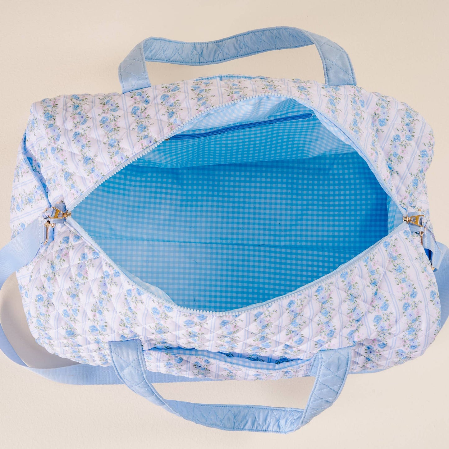 On-the-Go Quilted Weekender Bag-Petal Parade Blue