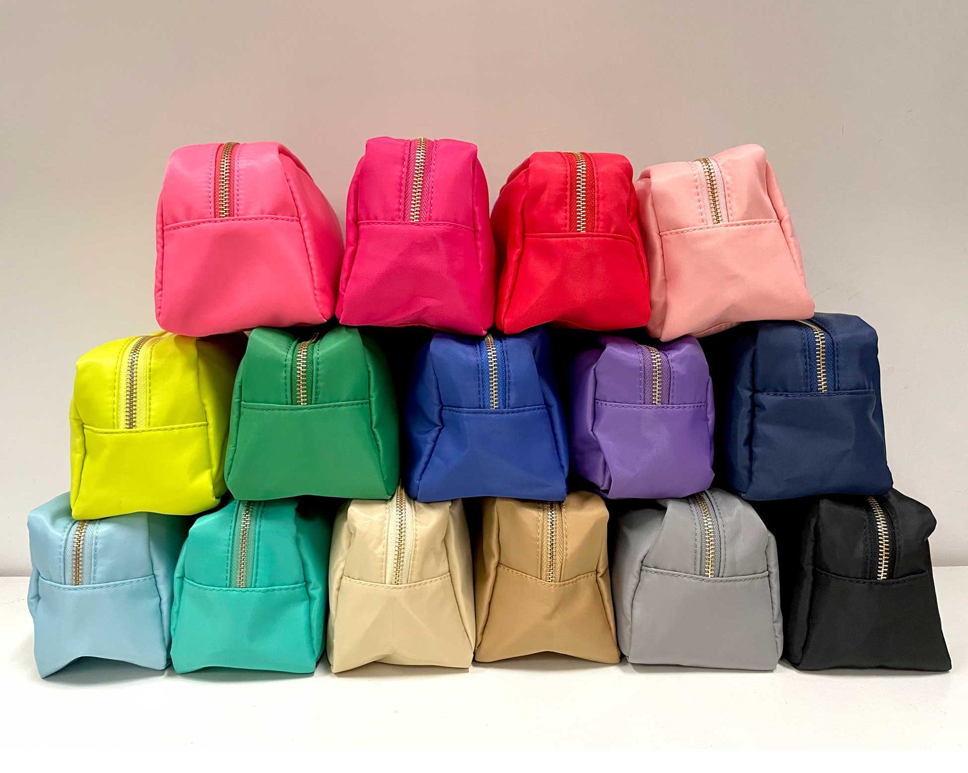 Round Zippered Nylon Pouch Bag (includes 2 complimentary patches)