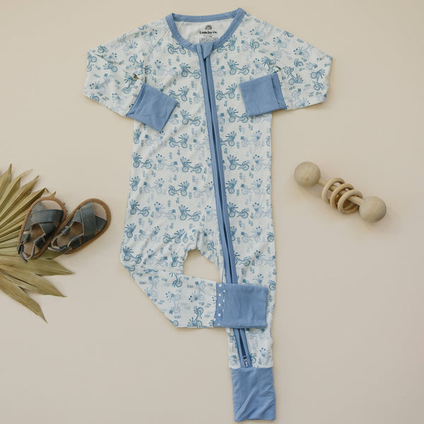 Pedal Around Bamboo Zippy Romper