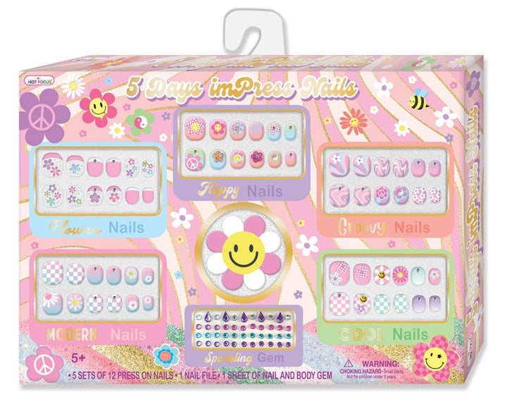 5-Days Impress Nails | Groovy Flower