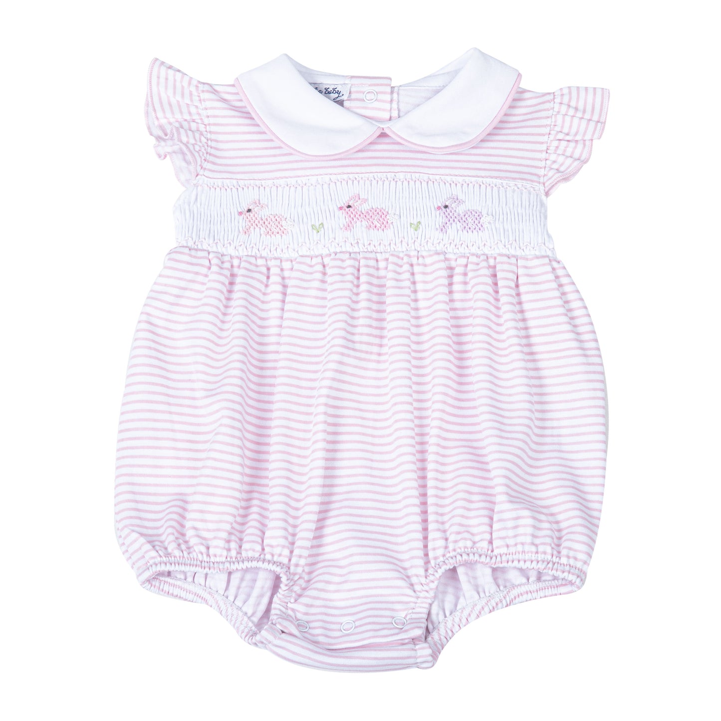 Hoppity Hop Classics Smocked Flutters Bubble | Pink