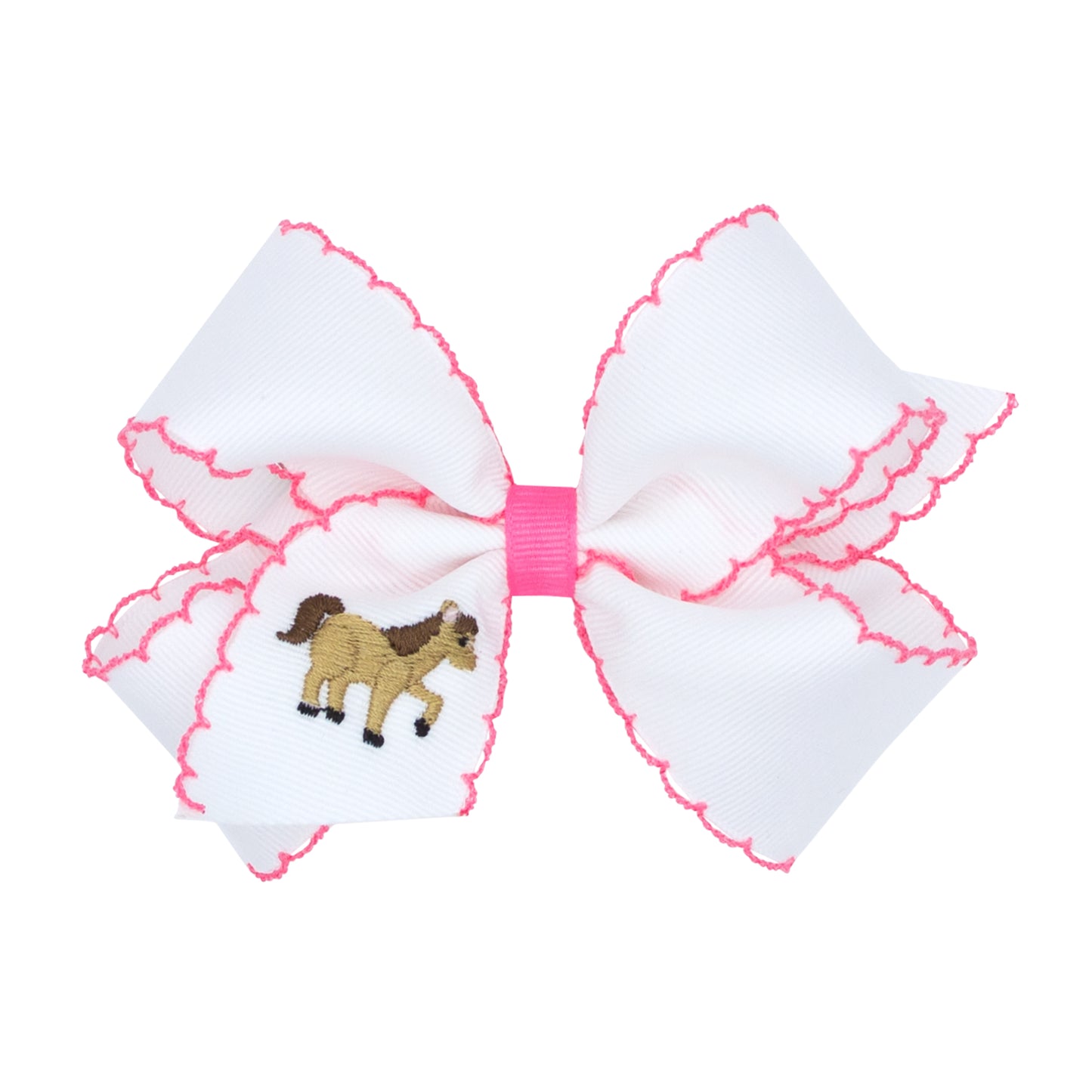 Medium Embroidered Grosgrain Bow | Horse