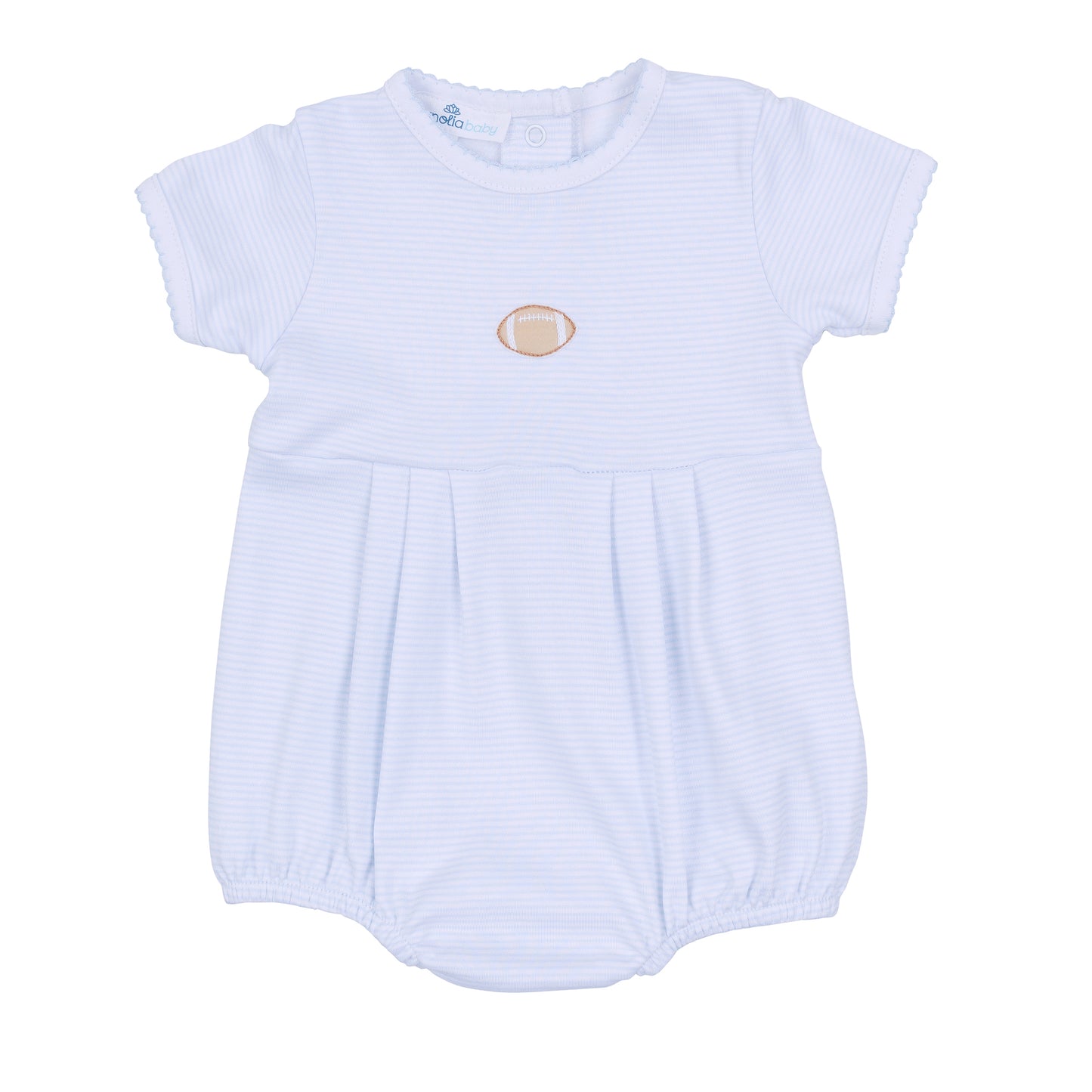 Touchdown Cutie Embroidered Short Sleeve Bubble | Light Blue
