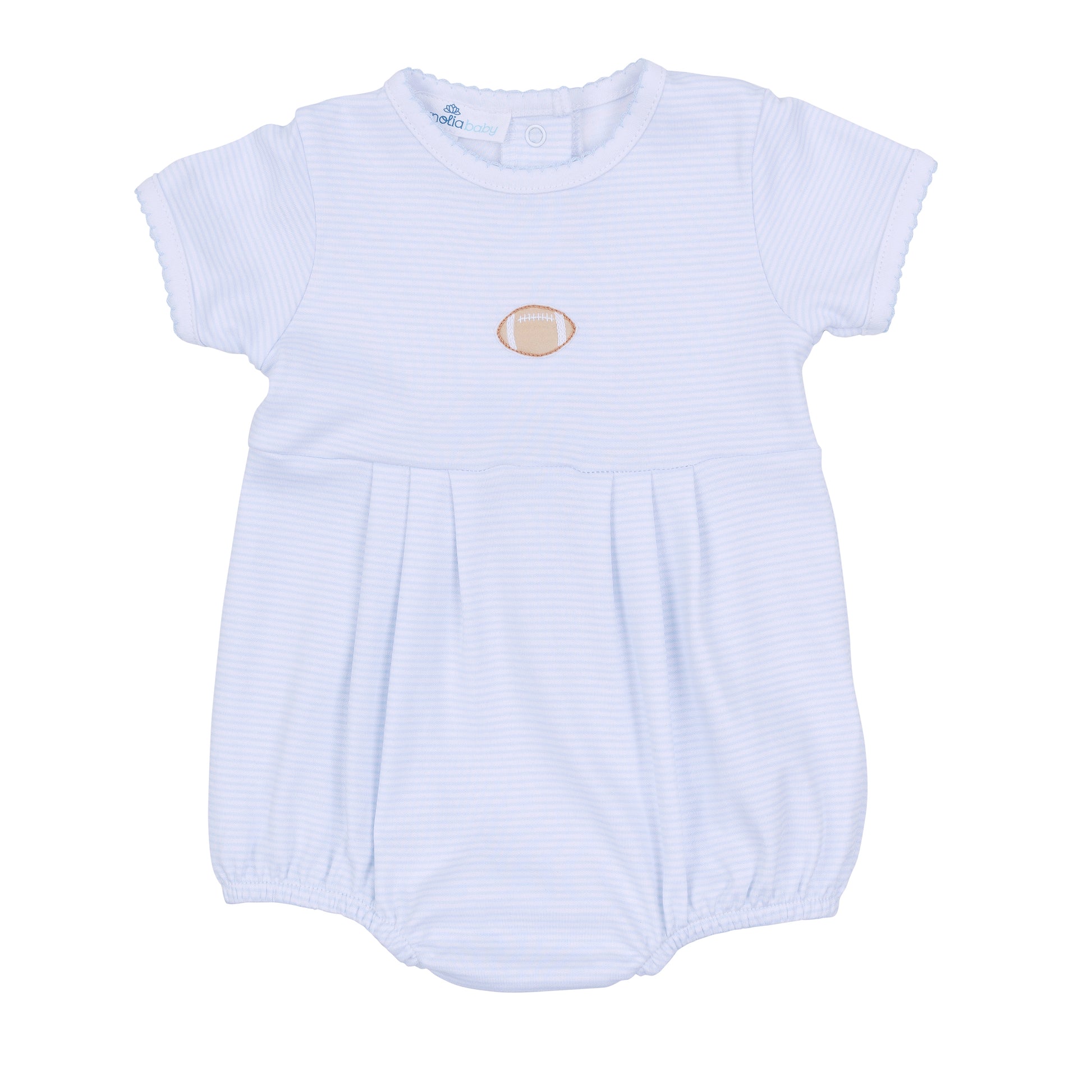 Touchdown Cutie Embroidered Short Sleeve Bubble | Light Blue
