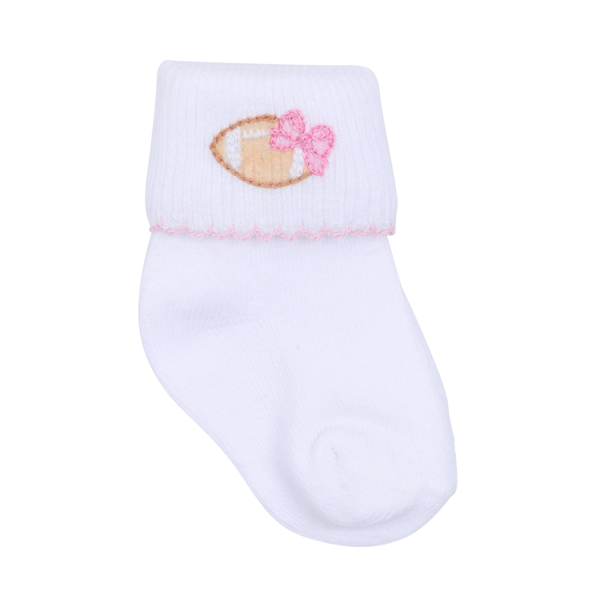 Touchdown Cutie Embroidered Socks | Pink