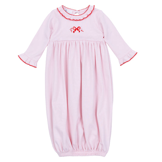 Candy Cane Lane Embroidered Ruffle Gown