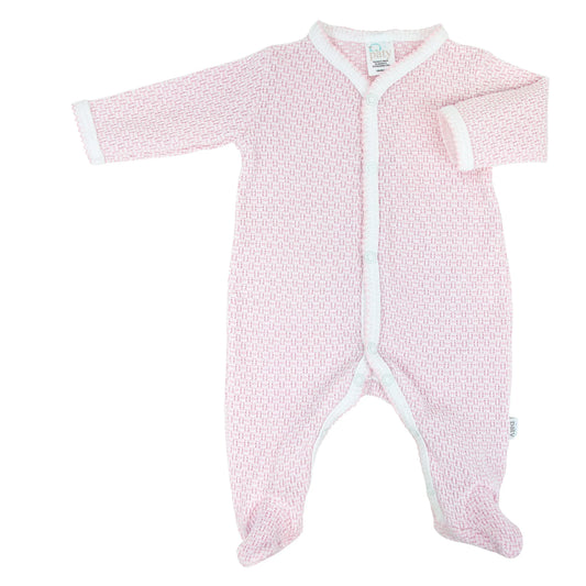 Pink Knit Footie