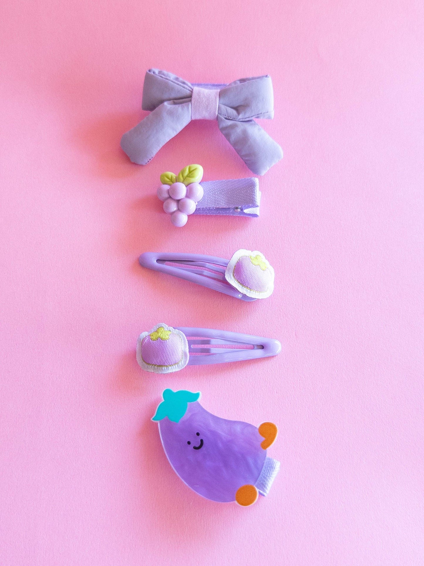 Eggplant Puffy Bow Set