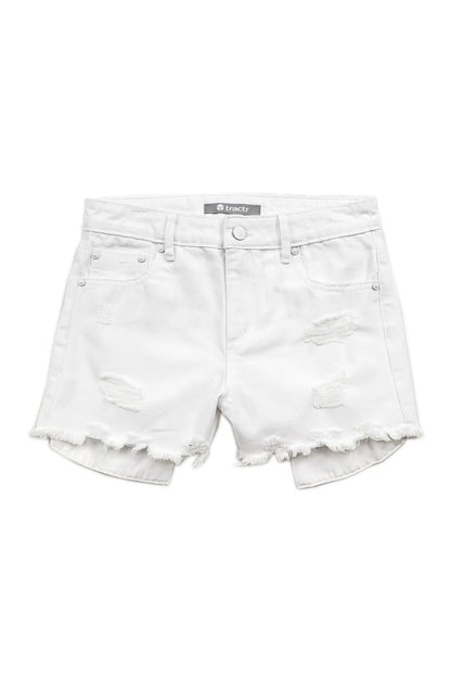 High Rise Weekender Short | White