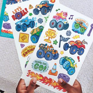 Tattoo-Palooza Temporary Tattoos - Monster Truck - 3 Sheets