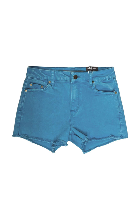 Brittany Fray Hem Shorts | Neon Blue