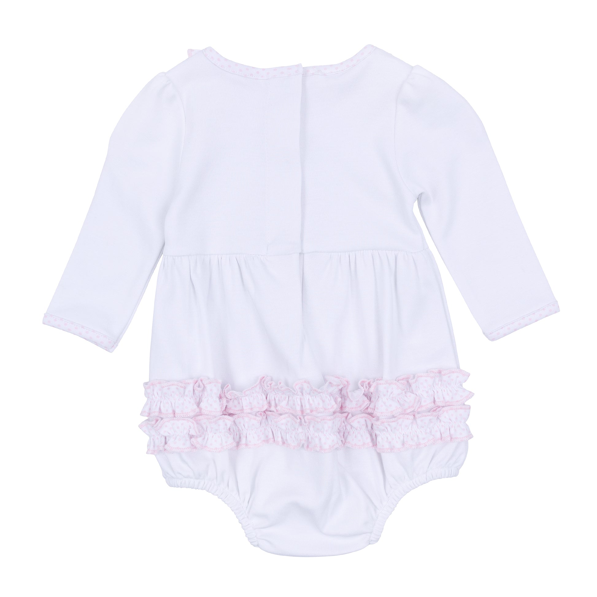 My Little Boo Pink Ruffle Long Sleeve Bubble