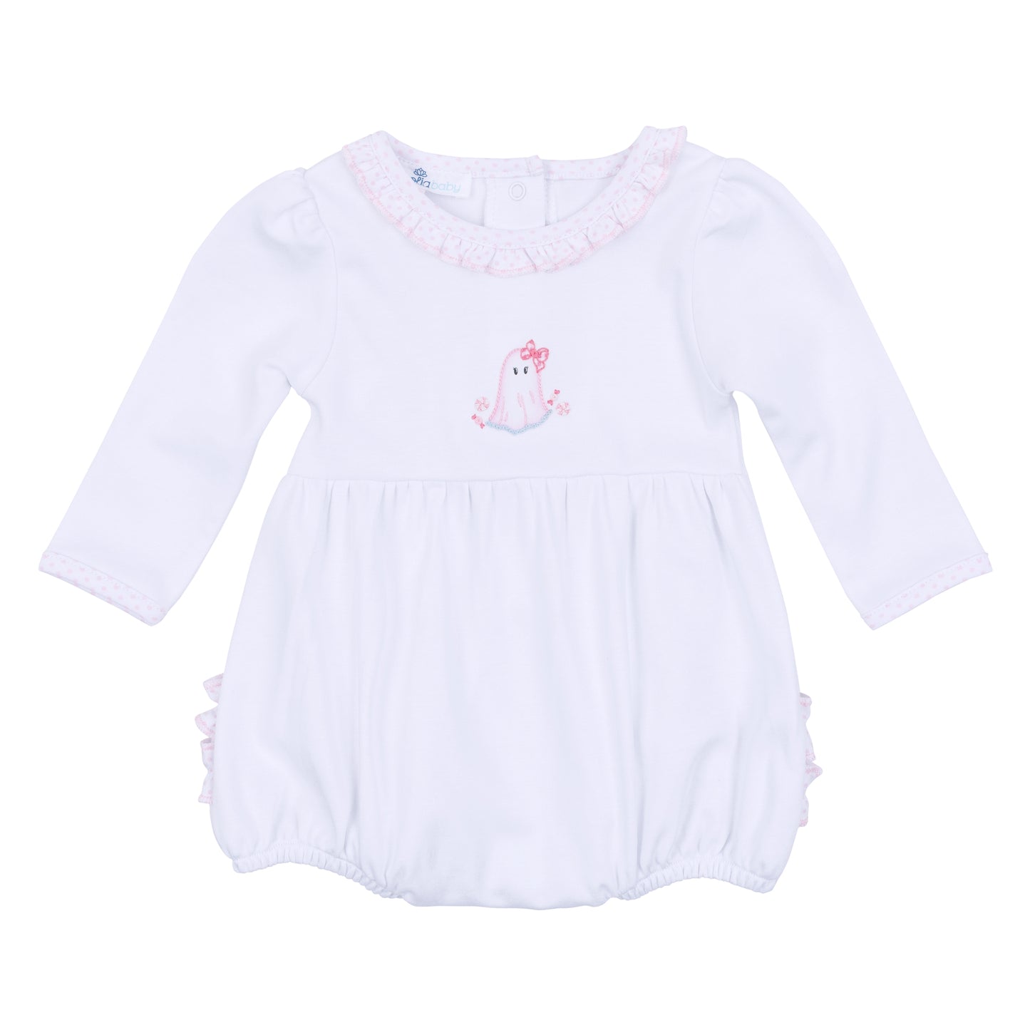 My Little Boo Pink Ruffle Long Sleeve Bubble