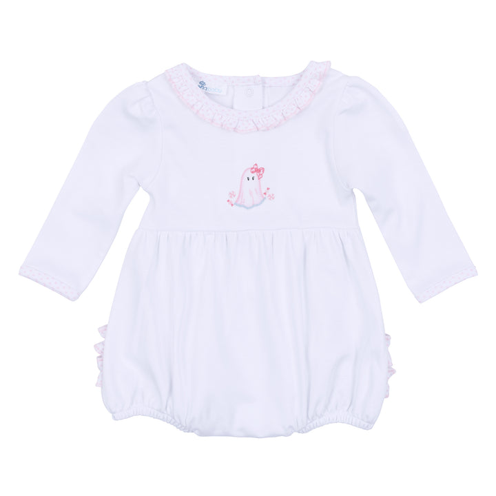 My Little Boo Pink Ruffle Long Sleeve Bubble