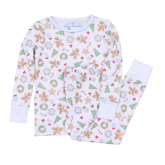 Frosted Wonderland Long Sleeve Pajamas | Light Blue