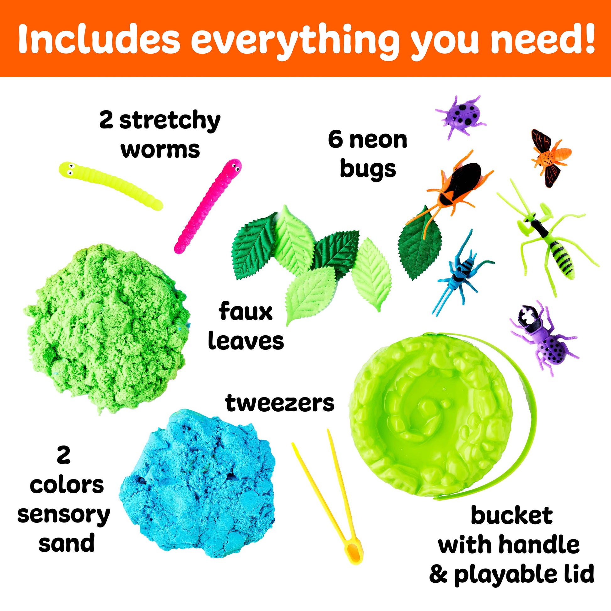 Sensory Adventure Neon Bugs Bucket