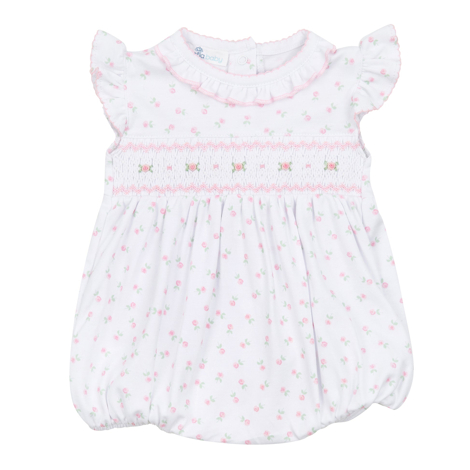 Juliette's Classics Smocked Printed Flutters Bubble