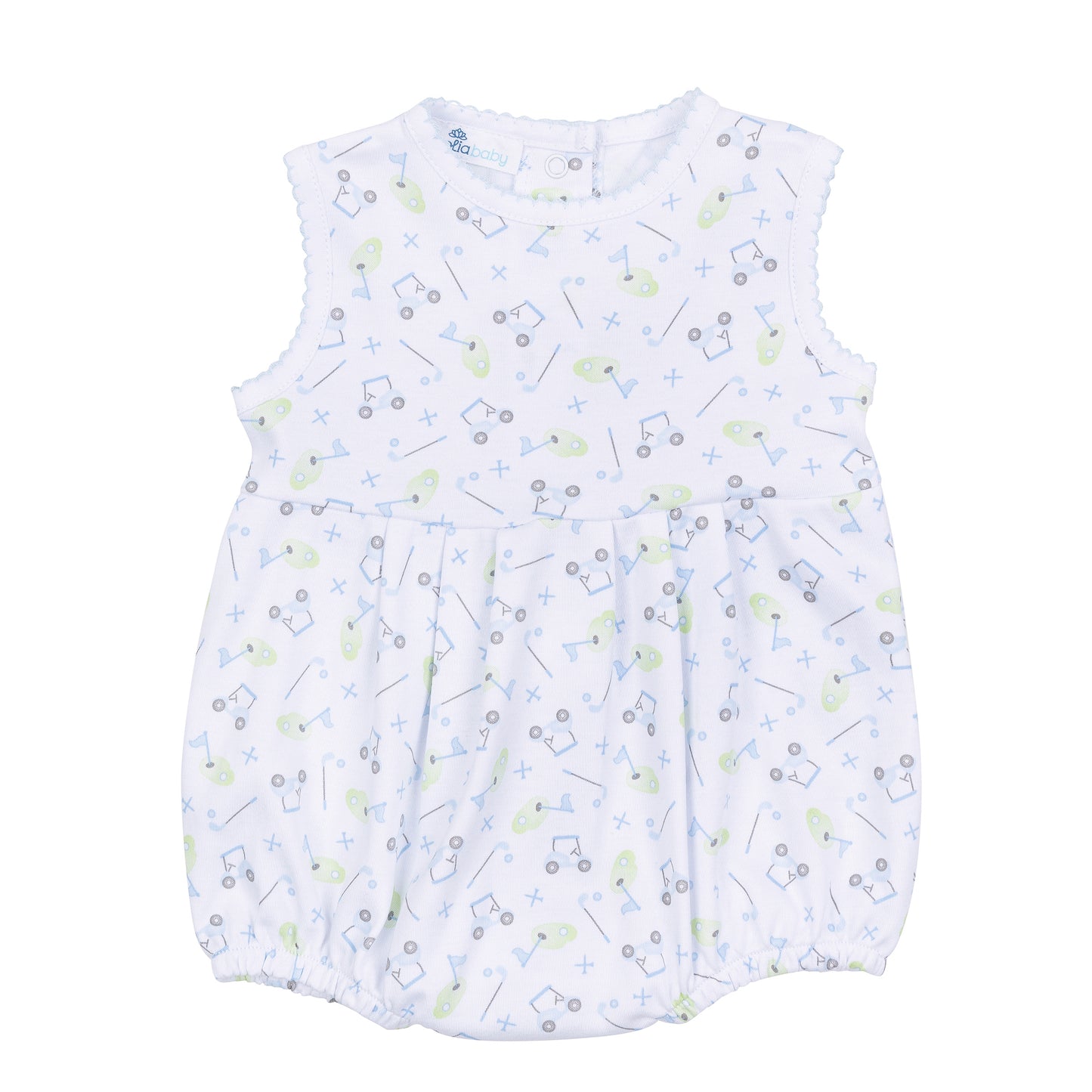 Tiny Tee Time Printed Sleeveless Bubble | Light Blue