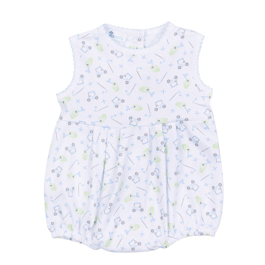 Tiny Tee Time Printed Sleeveless Bubble | Light Blue