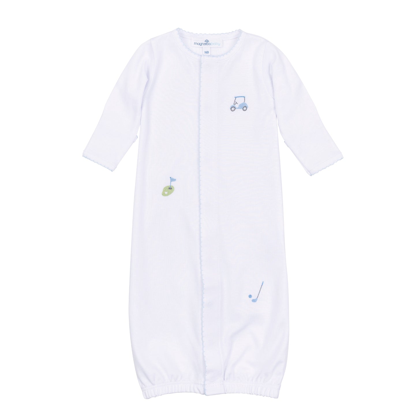 Tiny Tee Time Embroidered Converter | Light Blue