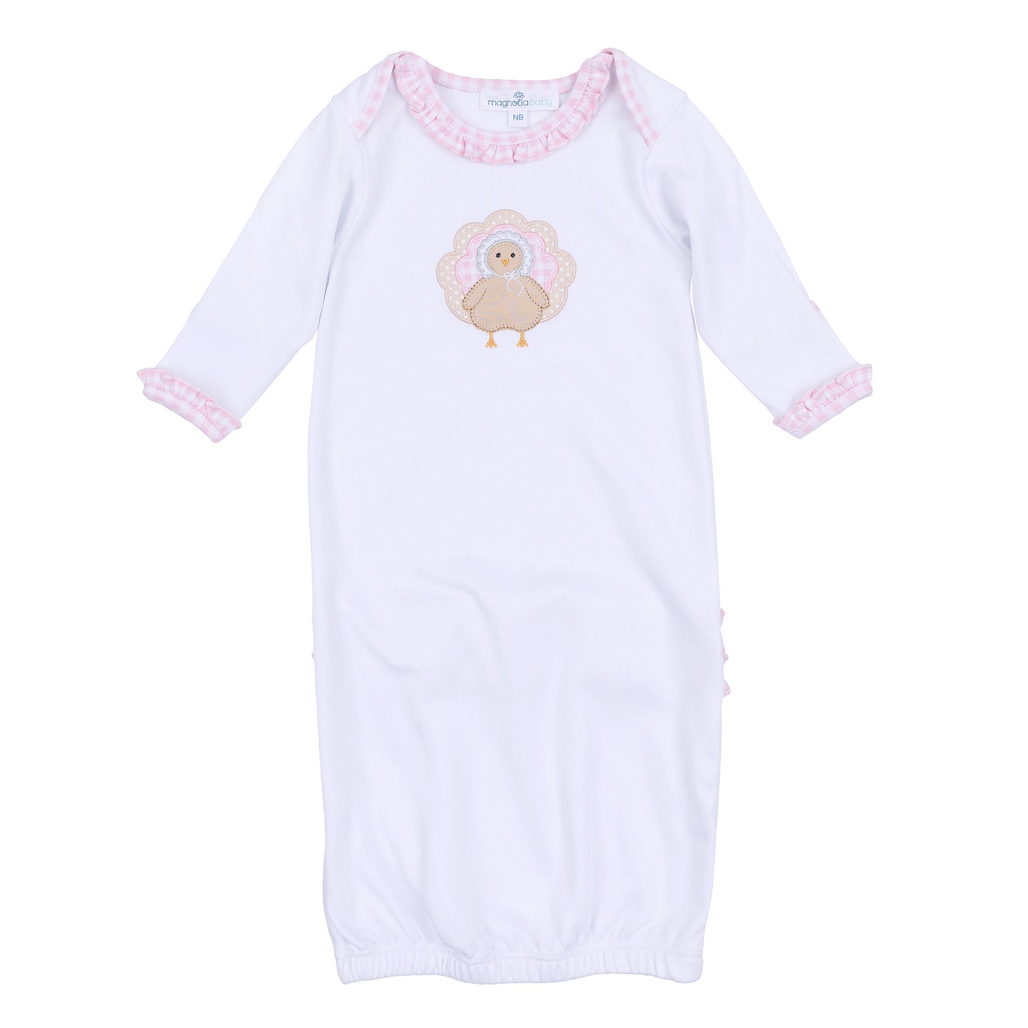 Pilgrim Pals Applique Ruffle Gown | Pink