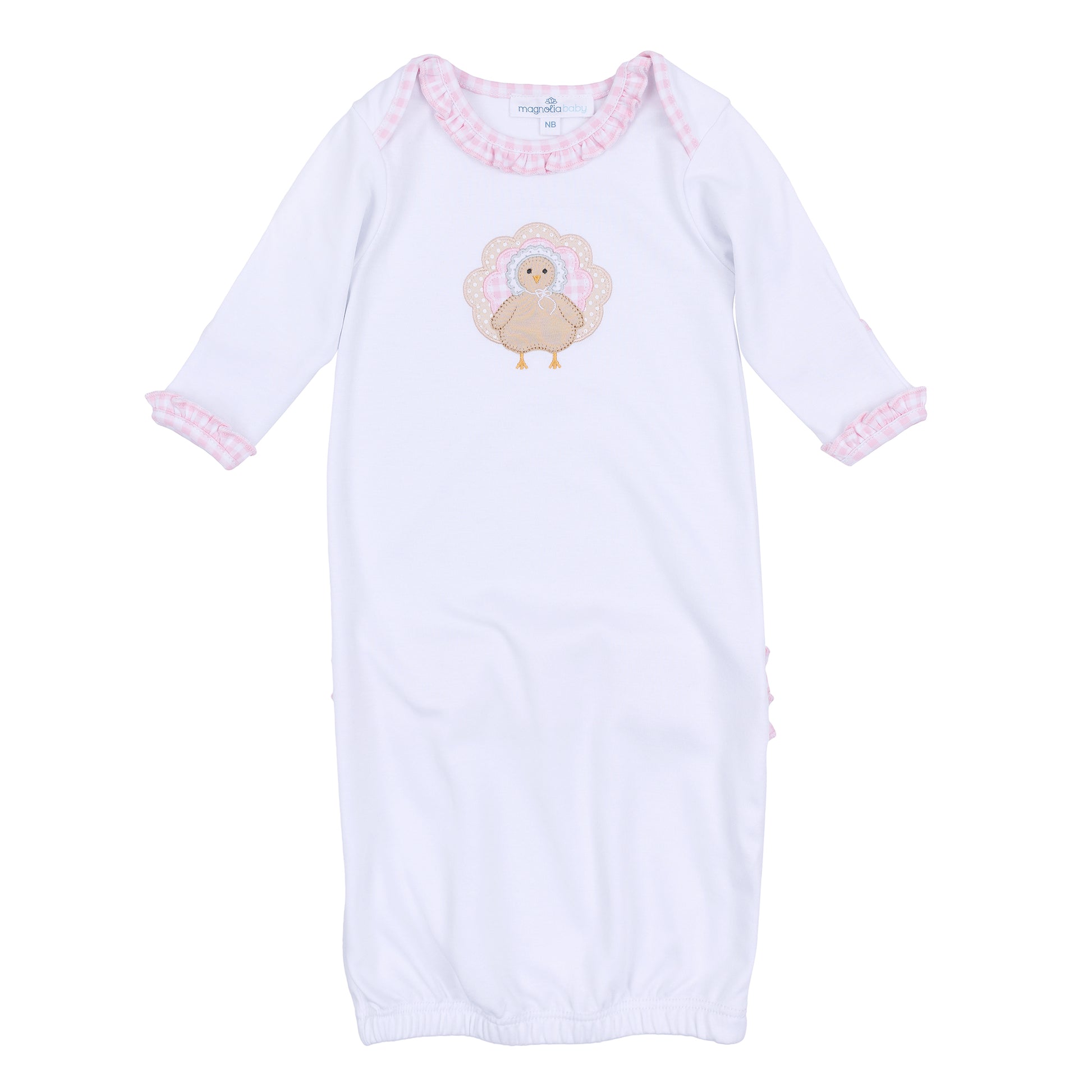 Pilgrim Pals Applique Ruffle Gown | Pink