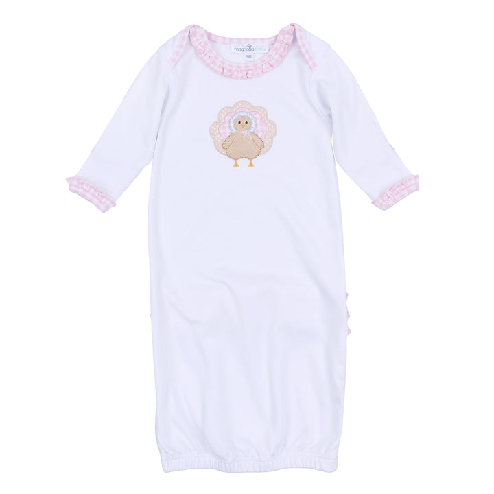 Pilgrim Pals Applique Ruffle Gown | Pink