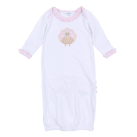 Pilgrim Pals Applique Ruffle Gown | Pink