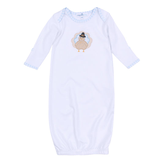 Pilgrim Pals Applique Gown | Light Blue