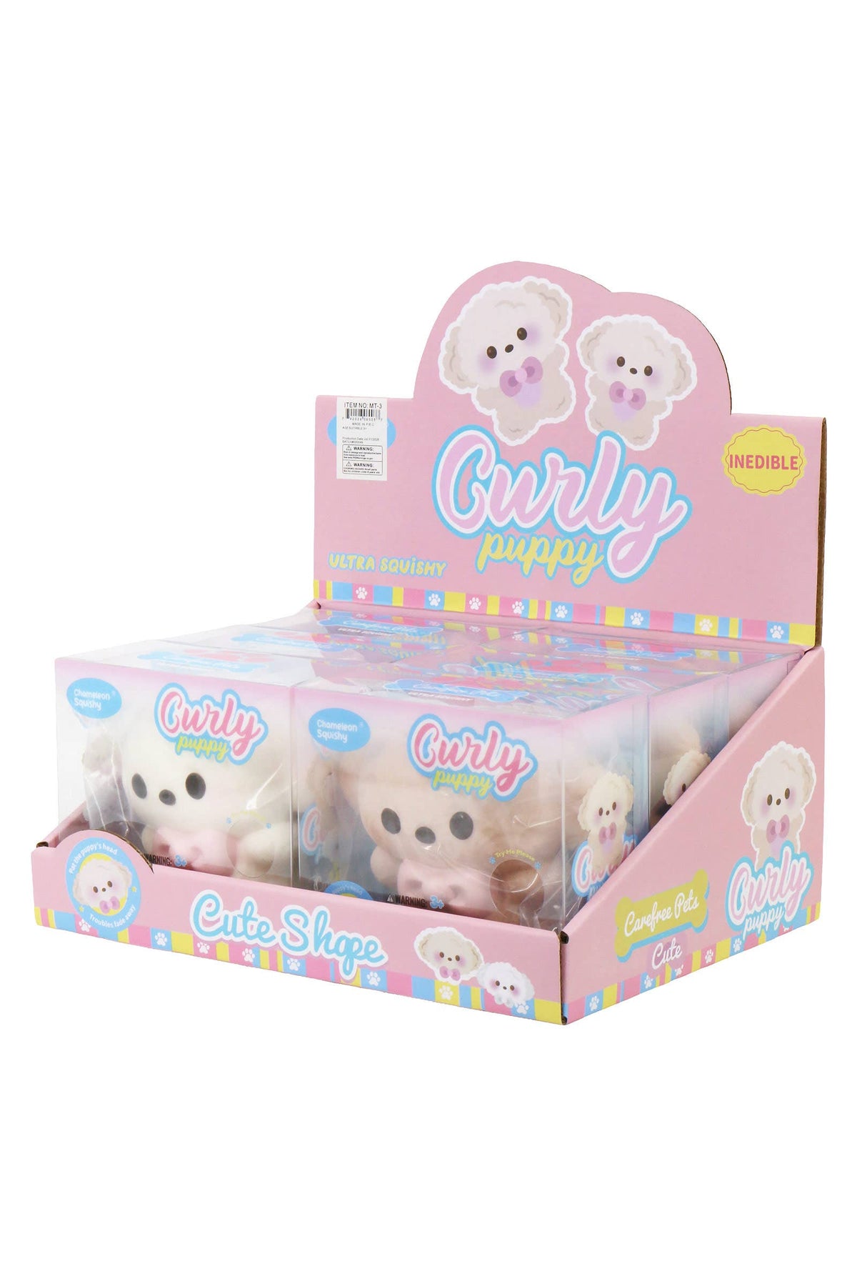 Curly Poodle Dog Soft Slow Rising Foam Squishy