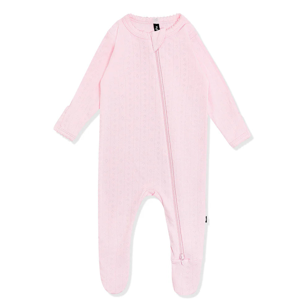 Kyte Baby Zippered Pointelle Footie | Sakura