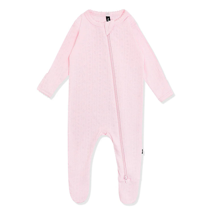 Kyte Baby Zippered Pointelle Footie | Sakura