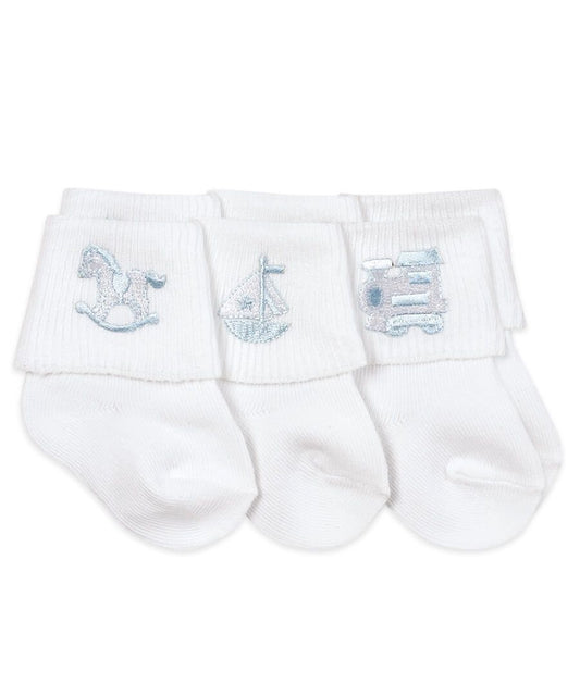 Jefferies Socks Smooth Toe Baby Boy Applique Socks