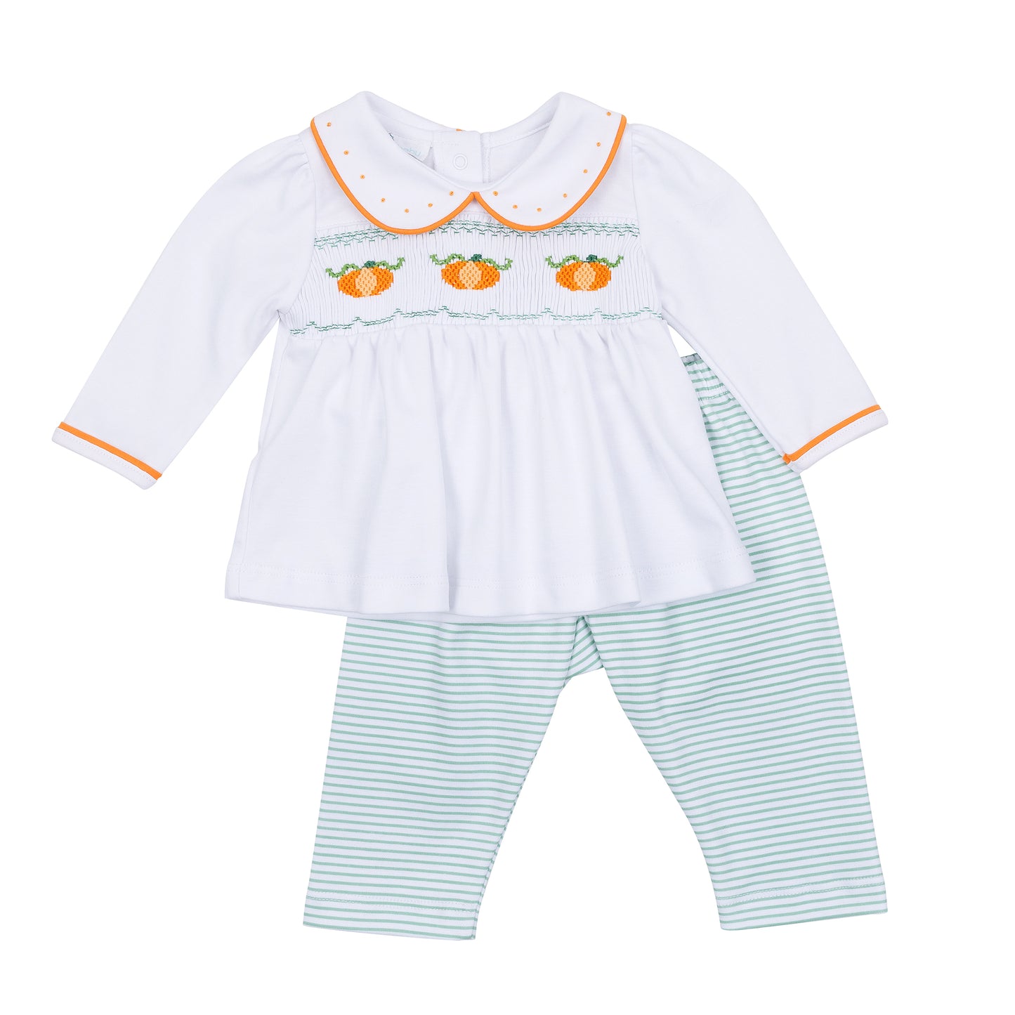 Lil' Pumpkin Classics Smocked Girl Pant Set